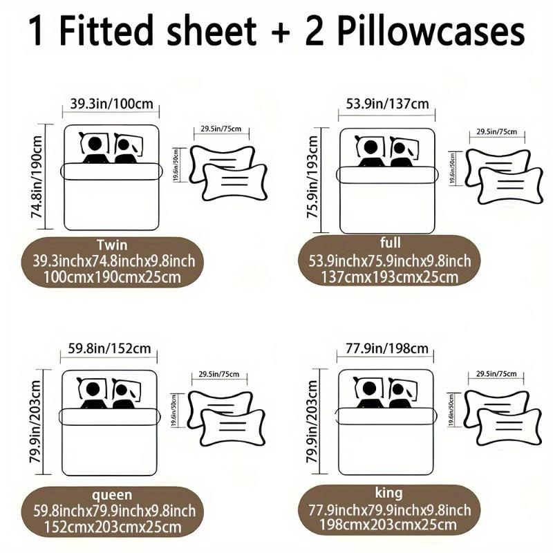 1pc Fitted Sheet Pink Purple Skull Heart 3D Print 100% Polyester Cover Breathable Bedding Set Home Decor without Pillowcases