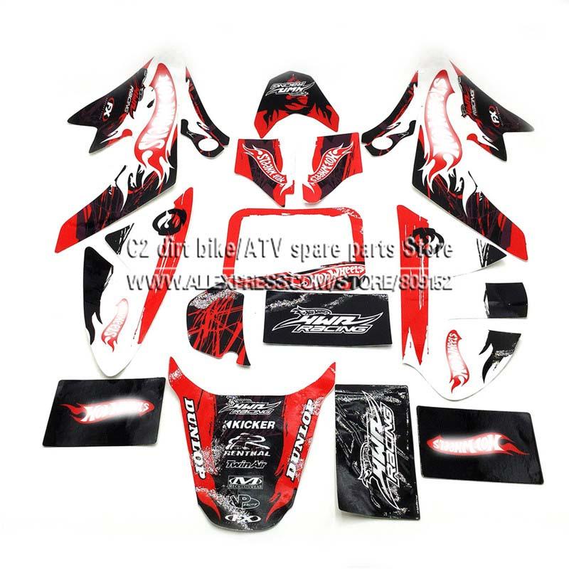 Комплекты наклеек и пластиковых обтекателей крыльев CRF50 для SSR XR50 50cc 70cc 90cc 110cc 125cc 140cc 150cc 160cc Питбайк Dirt Trail Bike