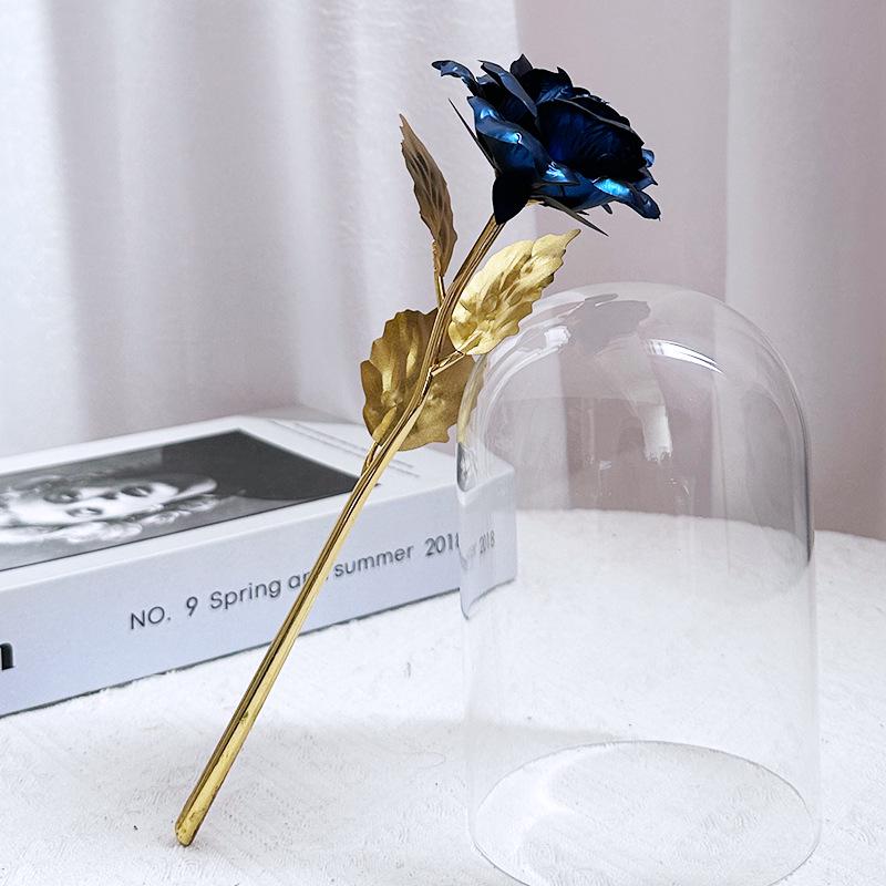 Подарочная коробка с гвоздикой из золотой фольги - 24-каратная золотая роза для китайского Дня святого Валентина