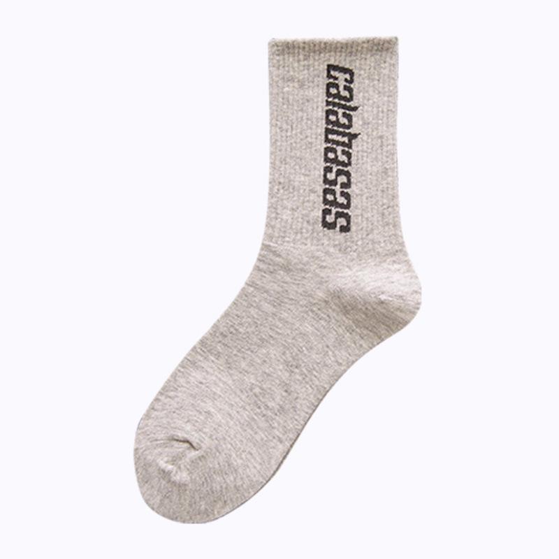 Мужские и женские высокие чулки Alphabet Sports средней длины хлопковые носки для пар студентов уличные баскетбольные носки модные носки