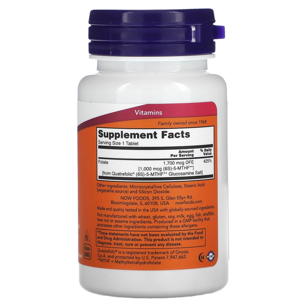 NOW Foods Метилфолат 1000 мкг, 90 таблеток