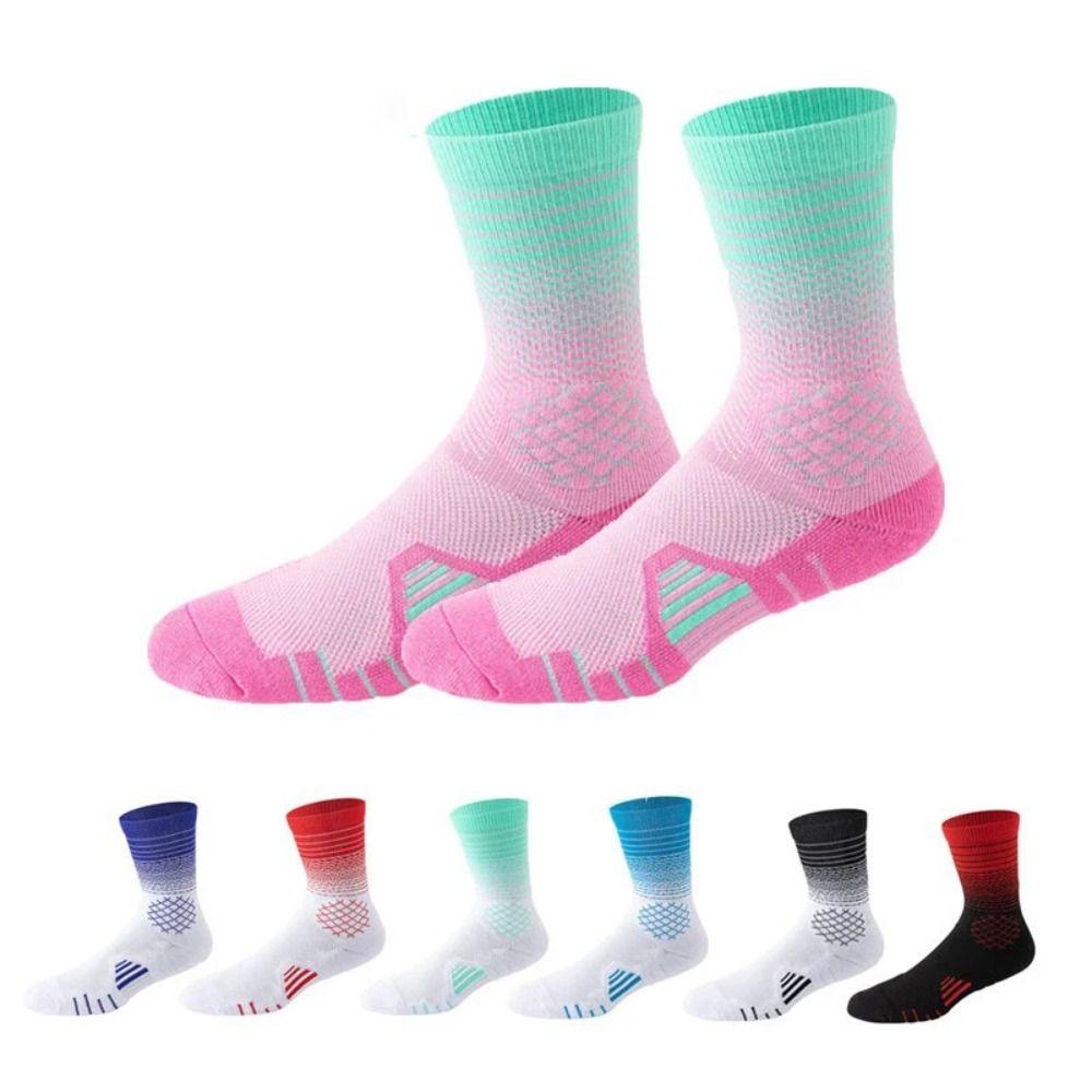 Breathable Sport Socks Anti-slip Middle Stockings Basketball Football Socks Cycling Climbing
