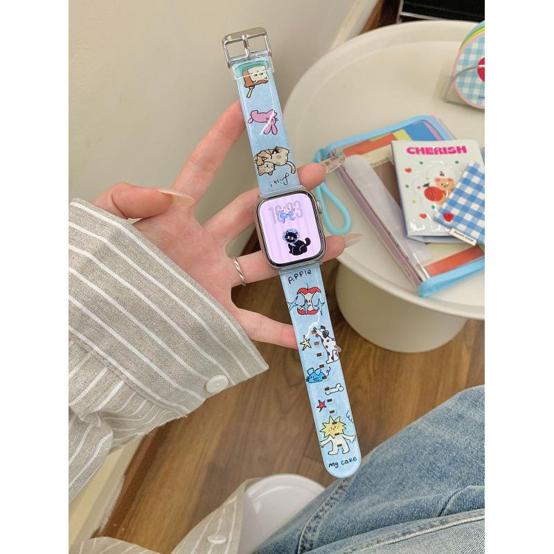 Мультяшный ремешок для часов Apple 11-го поколения iWatch, Huawei Fit43 и Xiaomi 9Pro