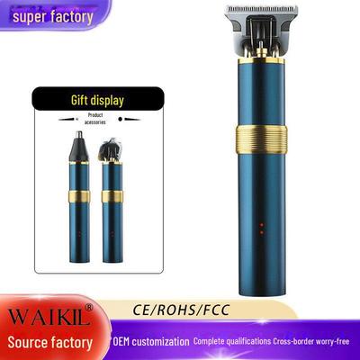 Трансграничная электрическая машинка для стрижки волос T9: 3-в-1 триммер для носа, бакенбард и волос с маслом, ножницы для карвинга головы и бритва