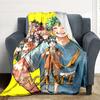 Custom 1pc Anime Characters Collage Blanket, Soft And Comfortable Blanket, Casual Warm, Camping Travel Blanket, Birthday Gift Q912110