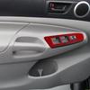 For Toyota Tacoma Double Cab Red Carbon Fiber Front Window Control Cover Trim