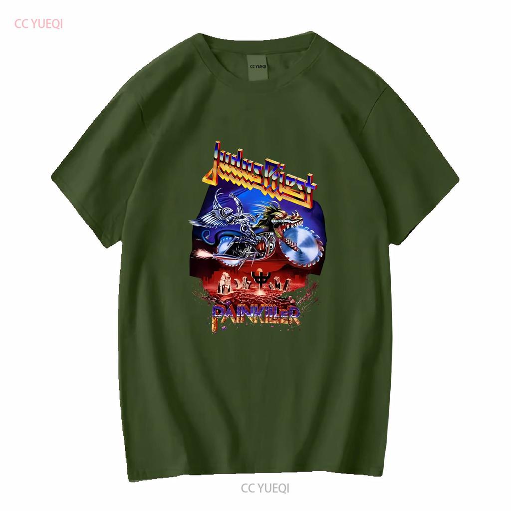1990 Judas Priest Painkiller T Shirt Heavy Metal Band Double Sides S 5Xl long or short sleeves vintage Washed designer clothes