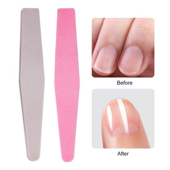 2 Pcs Nail Polishers Double-sided Great Friction Reusable Beauty Caring Thick Manicure Shaping Nails Long Nail Files Polishing Tool Nail Salon Stuff