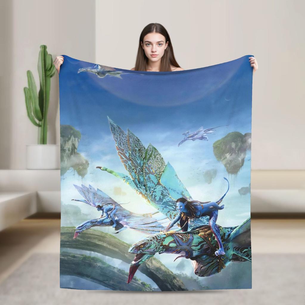 Cartoon Avatar Movie Blanket Fleece Summer Air Conditioning  Multi-function Lightweight Throw Blanket for Bed Car Quilt