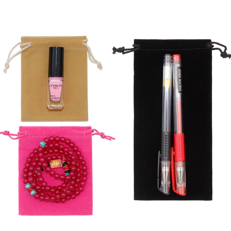 Custom Velvet Drawstring Bag for Jewelry, Earphones, and Phones