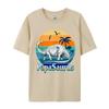 Papasaurus Dad Daddy Papa TShirts Vintage Beach Sunset Cartoon Printed T Shirts Street T Shirts 2024 New