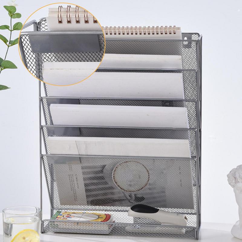 Настенный подвесной органайзер для файлов 4 кармана сетчатый офисный для почты бумаги организации подвесной держатель для файлов подставка для журналов корзина с кармашком для имени