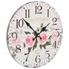 VidaXL Horloge Murale à Quartz Fleur Montre de Salon Pendule de Mur MDF 30 cm Multicolore 50625