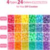 720 PCS Plastic Rainbow Pony Beads Rainbow Pony Beads Plastic Craft Beads Bulk  Bracelets