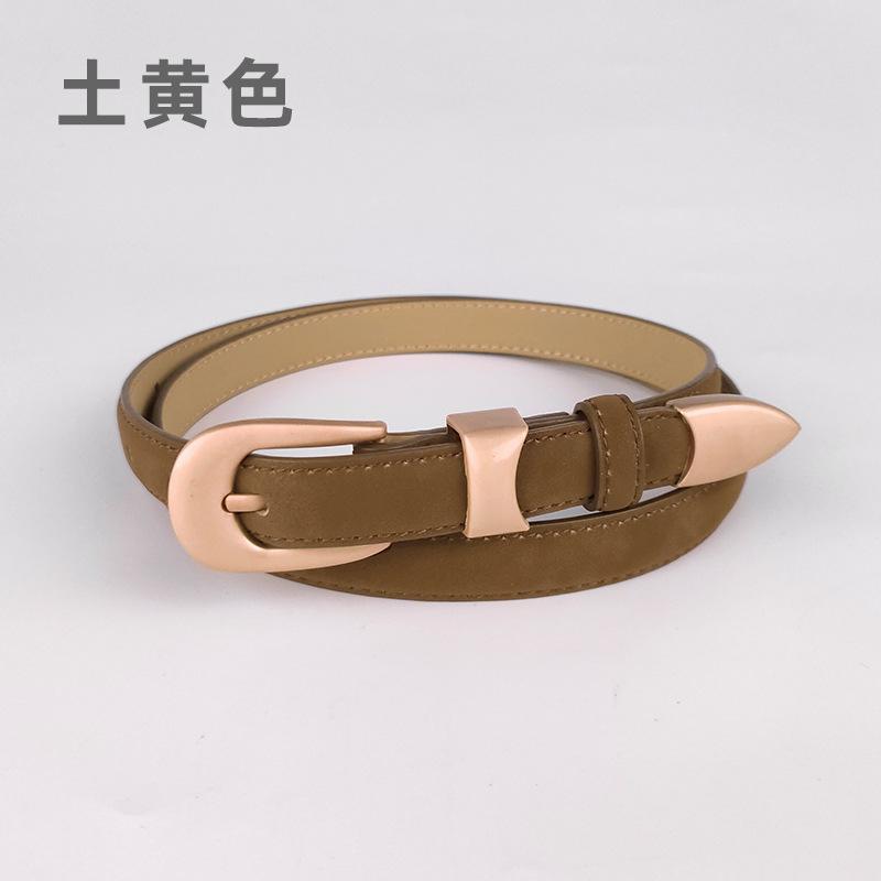 Vintage Matte Cowhide Women'S Genuine Leather Belt Casual Pants Jeans Premium Women'S Belt