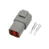 DTP04-2P Automotive Connector 4Pin Electrical Wire Connector Plug Sheath  Car Accessories