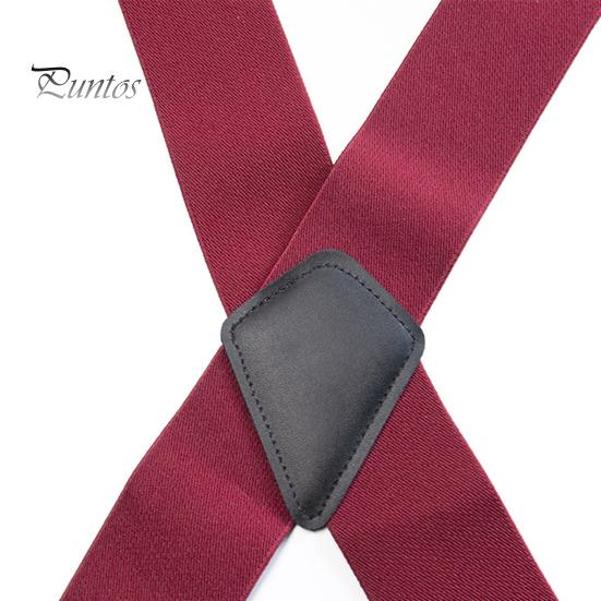 Мужские подтяжки, высокоэластичные, регулируемые, 4 прочных зажима, X сзади, нескользящее украшение, удобные в ношении, широкие мужские подтяжки для брюк, модный аксессуар