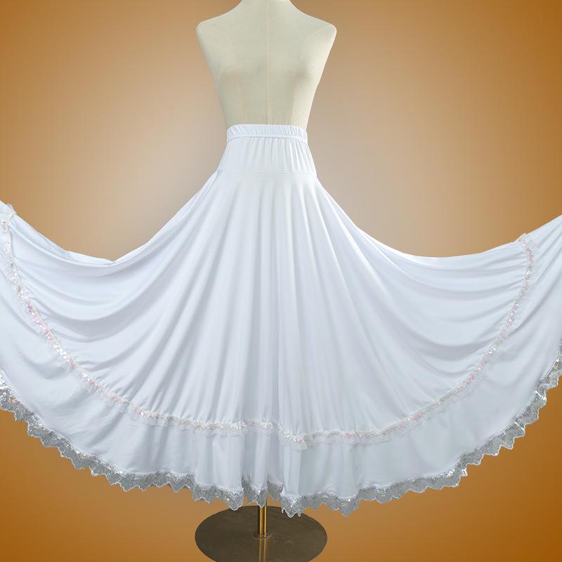 Square Dance Stage Costume: High Waist Ethnic Swing Skirt for Women (Adult, Spring/Summer)