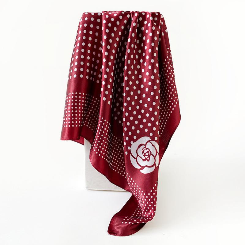 Wave headscarf women's artificial silk scarf 90 large square scarf satin shawl scarf