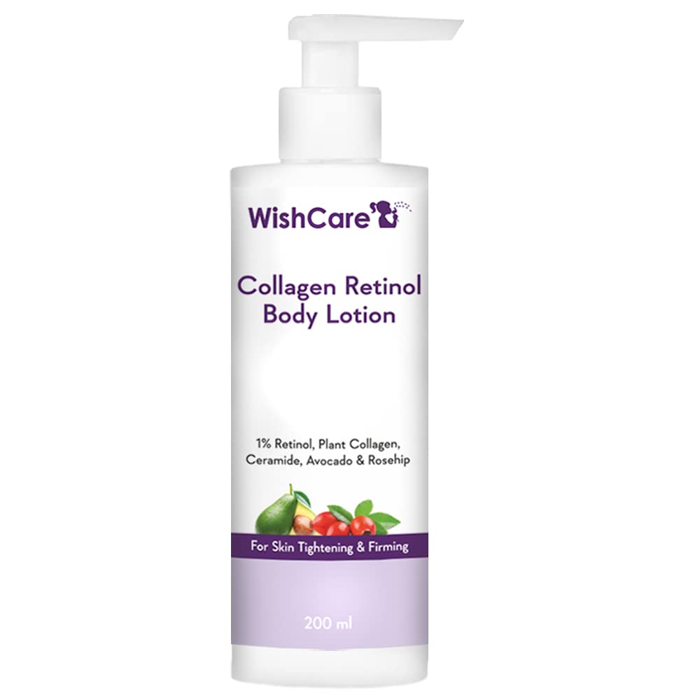 WishCare Collagen 1% Retinol Body Lotion 200 Ml For Skin Tightening Firming Men Women