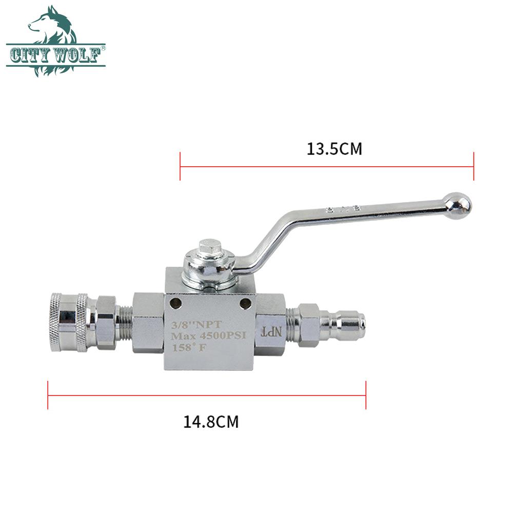 Комплект шаровых клапанов высокого давления 4500 PSI для шланга мойки высокого давления 3/8” быстроразъемный адаптер для мойки автомобиля