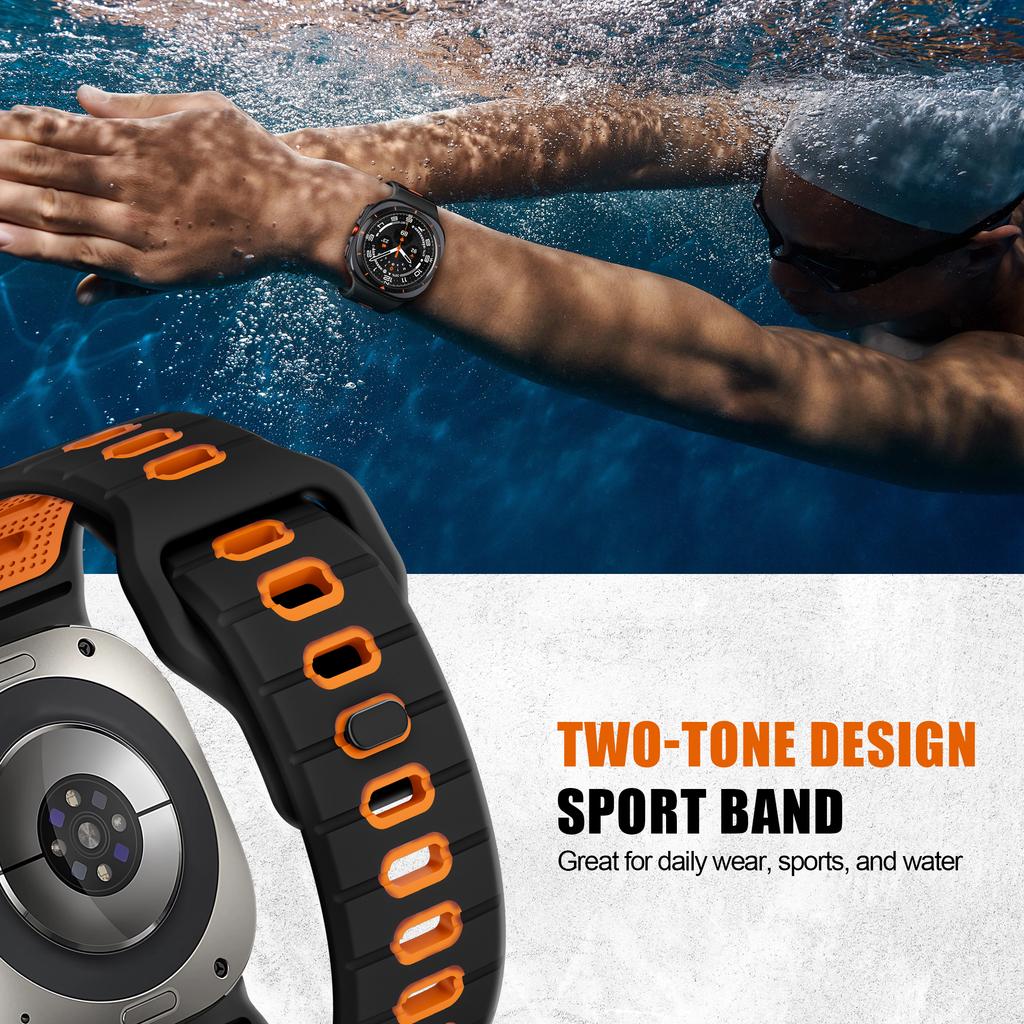 Для Samsung Galaxy Watch 7 Ultra Ремешок 47мм Аксессуары correa Спортивный Силиконовый Браслет Для Samsung Galaxy Watch Ultra 2025 ремешок 47 мм