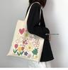 Korean Style Cute Canvas Handbag - Women's Summer Shoulder Bag with Zipper