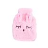 Hot Water Bottle Explosion Proof Prevent Scald Detachable Rabbit Pattern Plush Cover Hot Water Bag