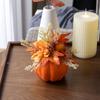 Artificial Pumpkin Chrysanthemum Home Decor Realistic Thanksgiving Halloween No-Maintenance Table Entryway Sideboard Figurines