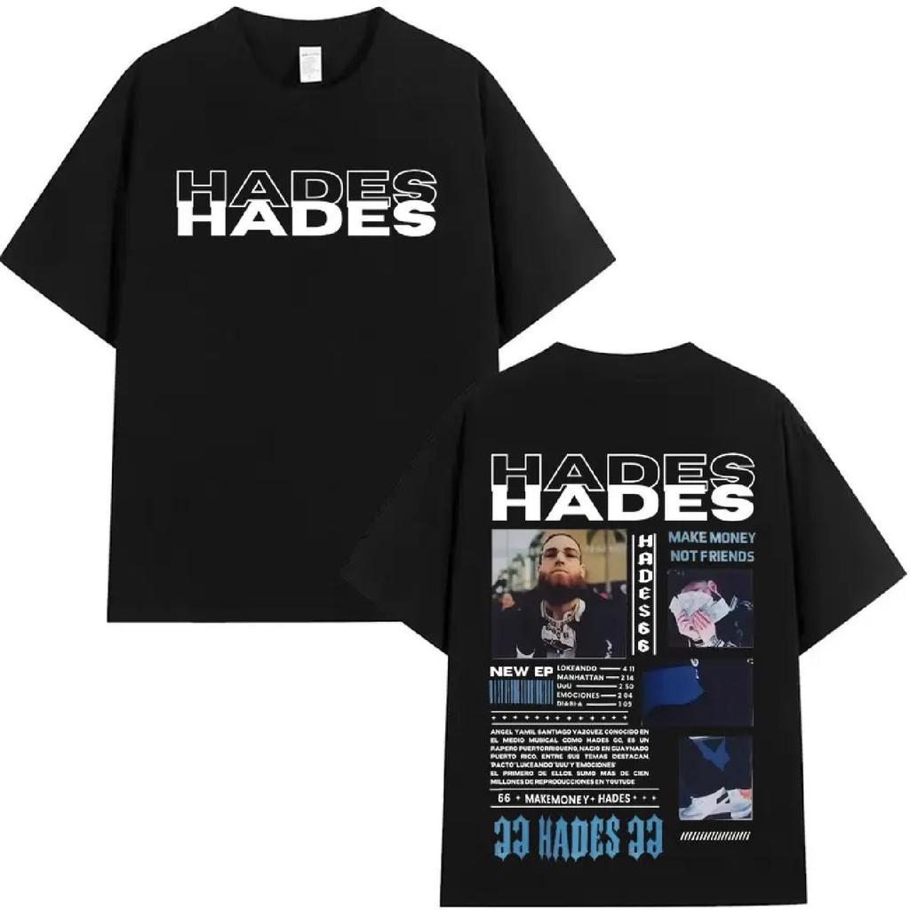 Hades 66 Make Money Not Friends Graphic Fashion Tshrits Summer Pop T Shirt Gothic Cozy Mens Cotton T-shirts Casual Oversized Tee