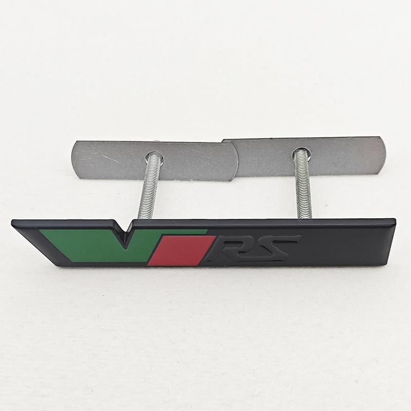 ABCDGG1 NEW 3D Metal Car Letters Logo VRS Front Grille Side Fender Trunk Badge Label For Skoda VRS Sticker Emblem Auto Accessories
