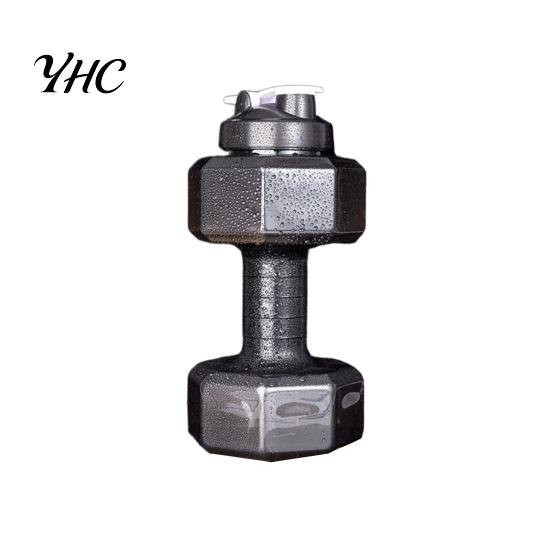 Portable Water Bottle 500/1500/2200/2600ML Dumbbell Sports Clear Arm Strength Kettle Training Workout Drinking Cup Home Gym Fitness Equipment