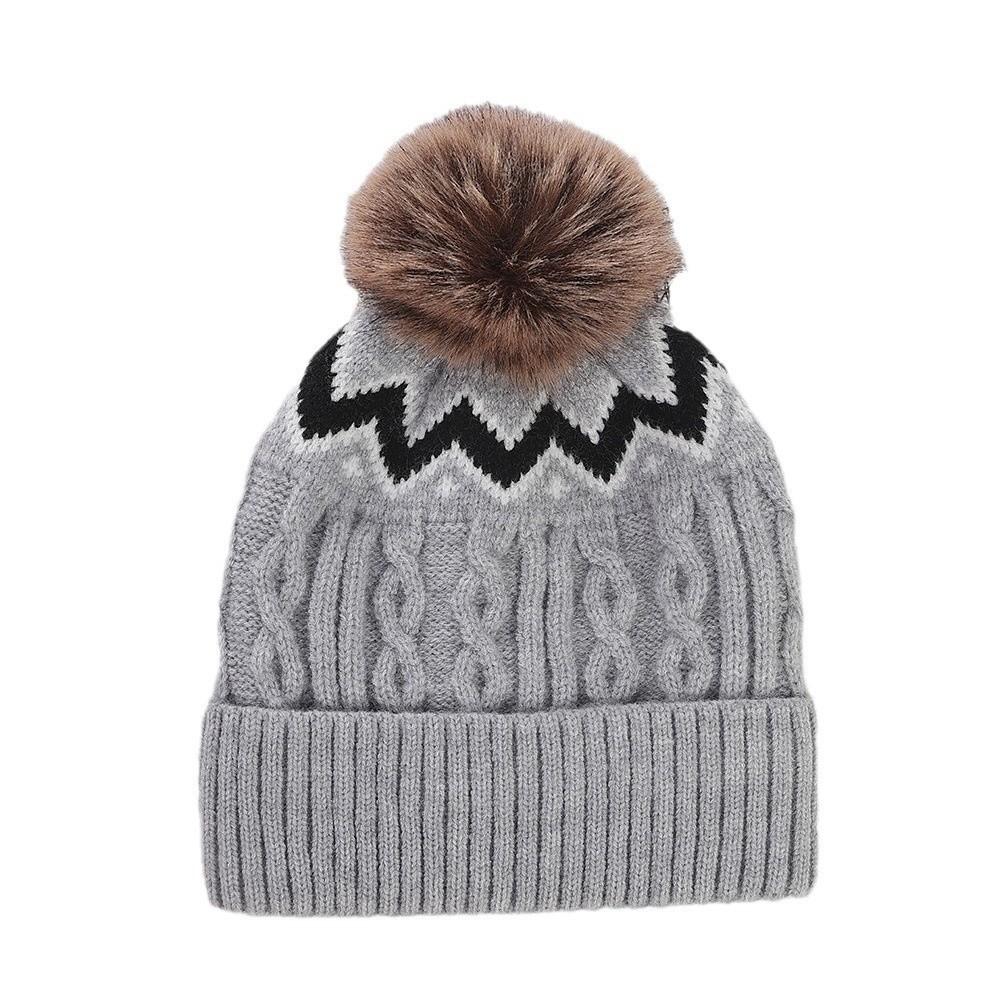 Thickened Beanies Hat Fleece Lined Warm Cap Warm Winter Hat  Women