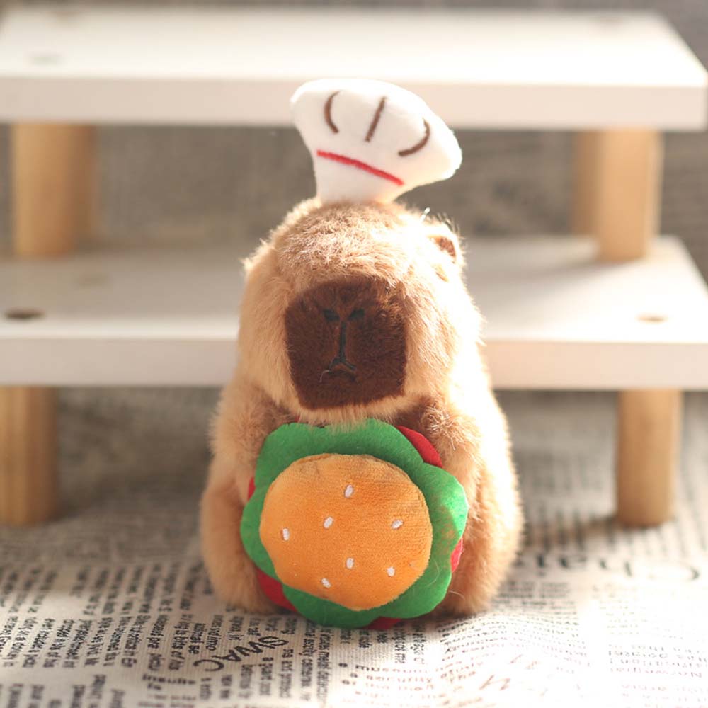 Animals Plush Capybara Keychain Capybara Guinea Pig Pendant Cute Capybara Keyring  Backpack Decor