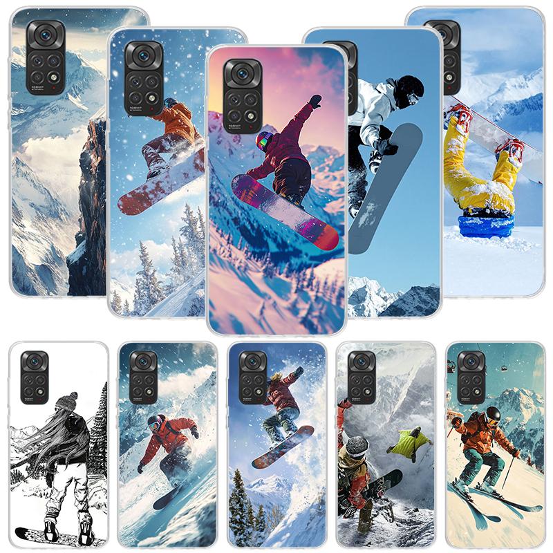 Adventure Snowboarding Extreme Phone Case For Xiaomi Redmi Note 13 14 15 Pro Plus 12S 12 14S 11S 11E 10 10S 11 11T 5G 4G Cover C