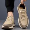 Men's Sneakers Thick Sole Walking Shoes Male Fashion Casual Footwear Solid Color Board Shoe