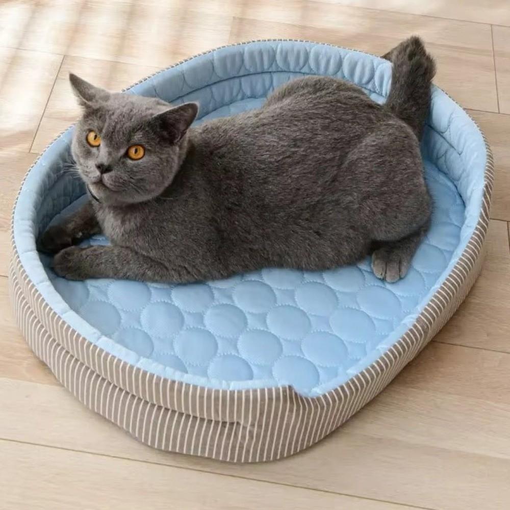 Oval Dog Cooling Bed Breathable Cat Sleeping Mat Dog Mattress Pet Cooling Mat Dogs Cats