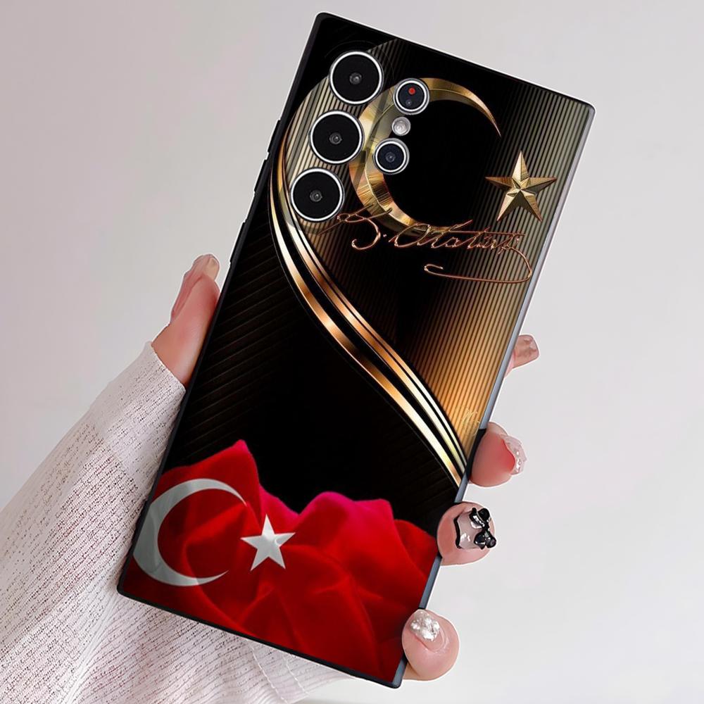 Чехол для телефона с флагом Турции и паспортом для Samsung S Series S21 S22 S23 S24 S25 FE Plus Ultra, мягкий ТПУ, приятный для кожи