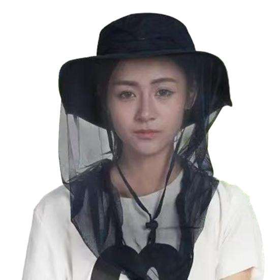 Шляпа с москитной сеткой, солнцезащитная шляпа-ведро со скрытой сеткой, складная защитная сетка от мух для рыбалки на открытом воздухе, пешего туризма