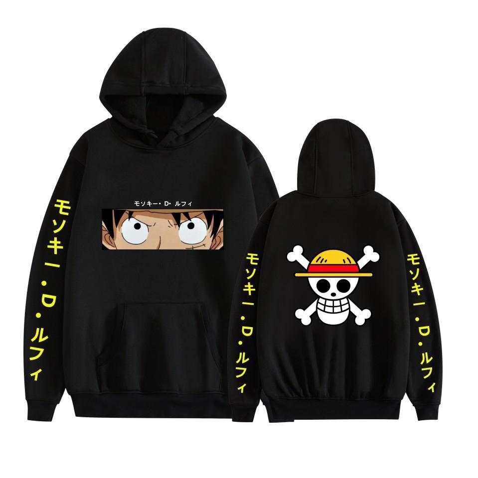 Riman Animation Cartoon Luffy Brook Series Printed Fashion Casual Hooded Sweater