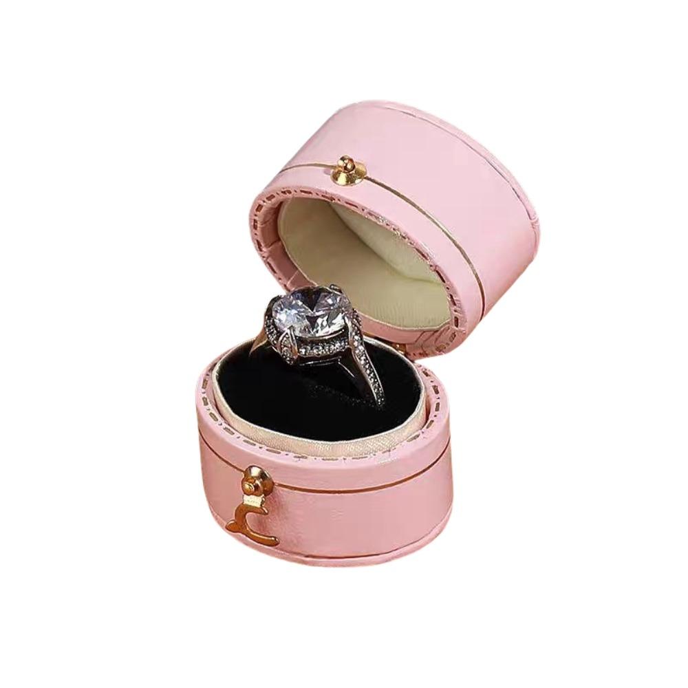 Exquisite Engagement Ring Box Display Holder Jewelry Storage Box Small Ring Bearer Box  Unisex