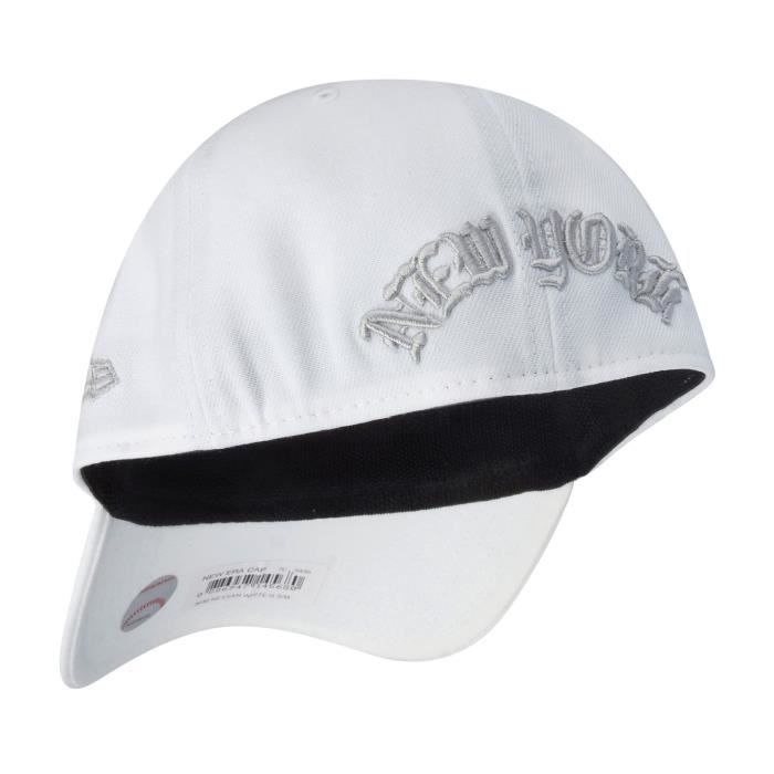 Кепка New Era 39Thirty Stretch - Нью-Йорк Янкиз белый / серый - Мужская - Спортивная одежда