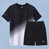 Mens Quick-Dry Ice Silk Sport Set Short Sleeve T-Shirt Shorts Running Gym Badminton
