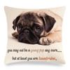 Cute Pet Pug Dog Digital Printing Short Plush Pillow Covers Decorative For Car Sofa Office Cushion Cover Home Goods 60X60Cm