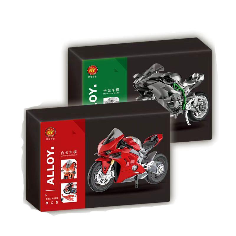 1/12 Assembly Version H2R Alloy Motorcycle Model Diecasts & Toy Metal Sound and Light Toys Car Collectibles Children’s Gifts