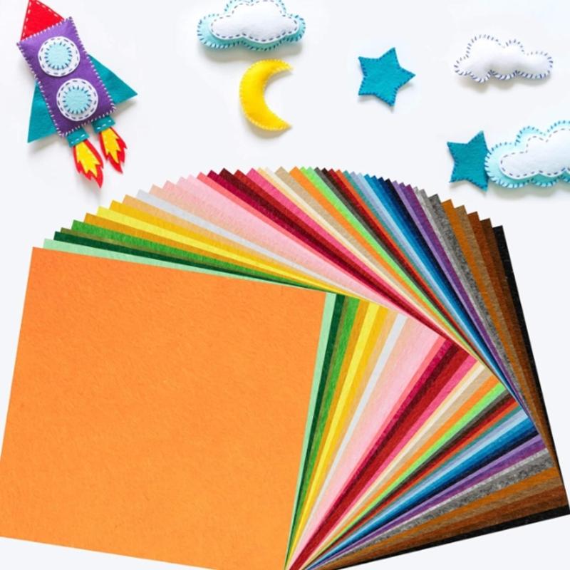 Листы войлока 40 случайных цветов и дизайнов для художественных проектов в детском саду Безопасная ткань для детского творчества и простого моделирования