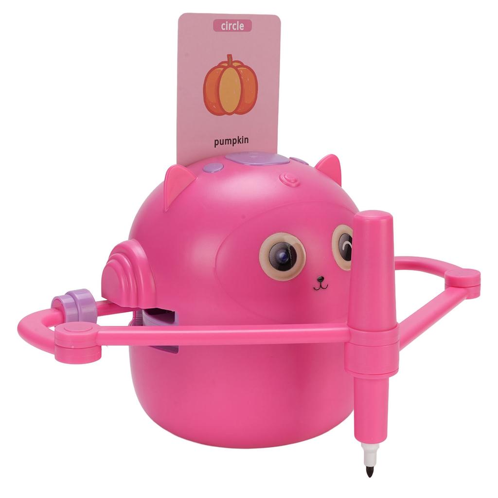 Drawing Robot for Kids, Drawing Educational Robot Set with 100 Drawing Cards for Tching, 12 Colored Drawing Pens, USB Automatic Painting Interactive D