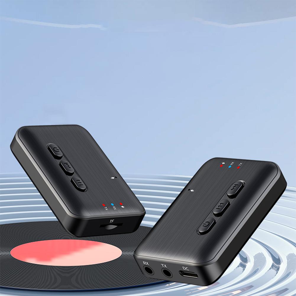 BT 5.3 Adapter Music Receiver 3.5mm AUX Audio Receiver Support TF Card Wireless Adapter for Home Speakers Wired Headphones