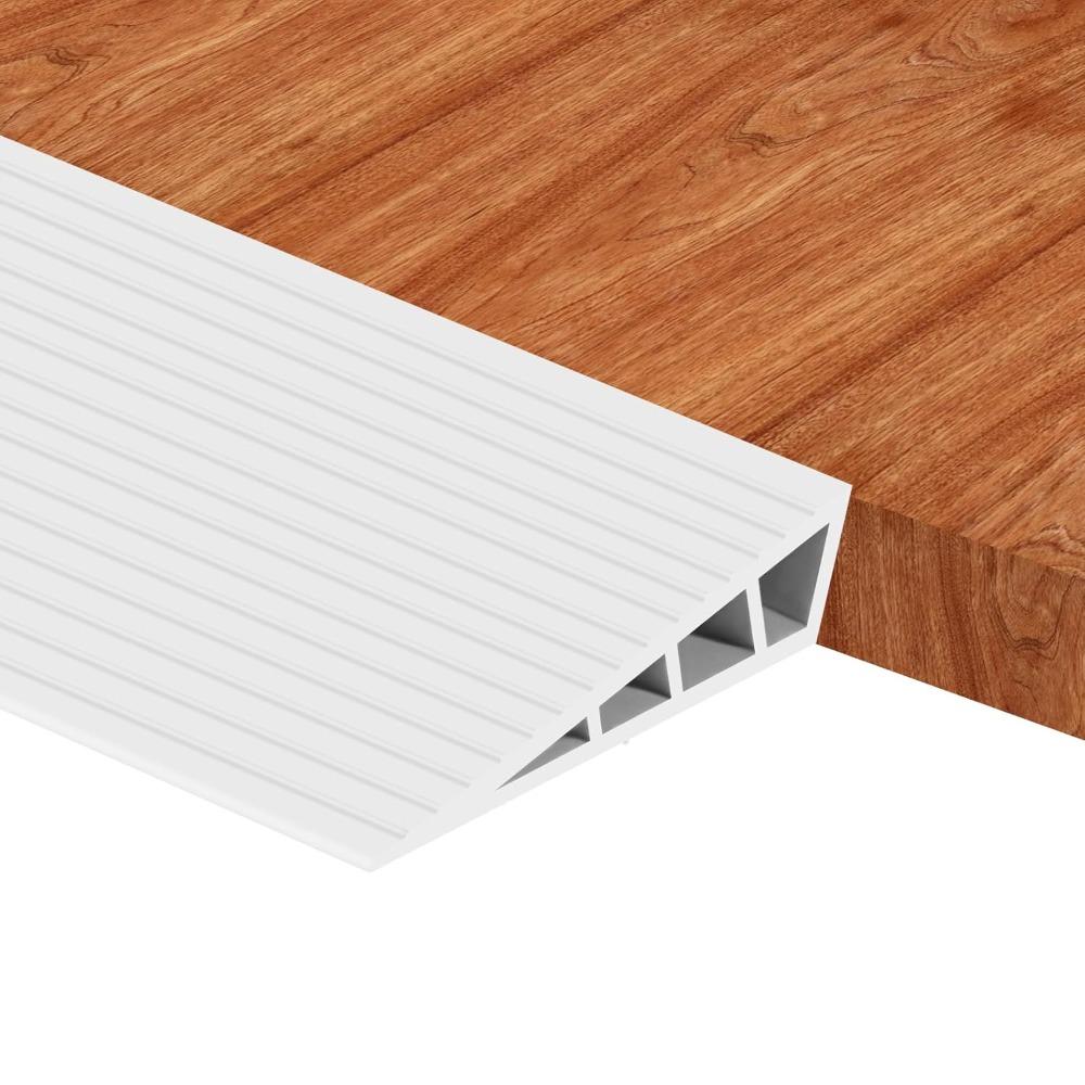 Пороговые пандусы для перехода с ковра на плитку 60 см Мягкие пандусы для инвалидных колясок Отрезаемые Водонепроницаемая напольная переходная планка Деревянный/плиточный пол