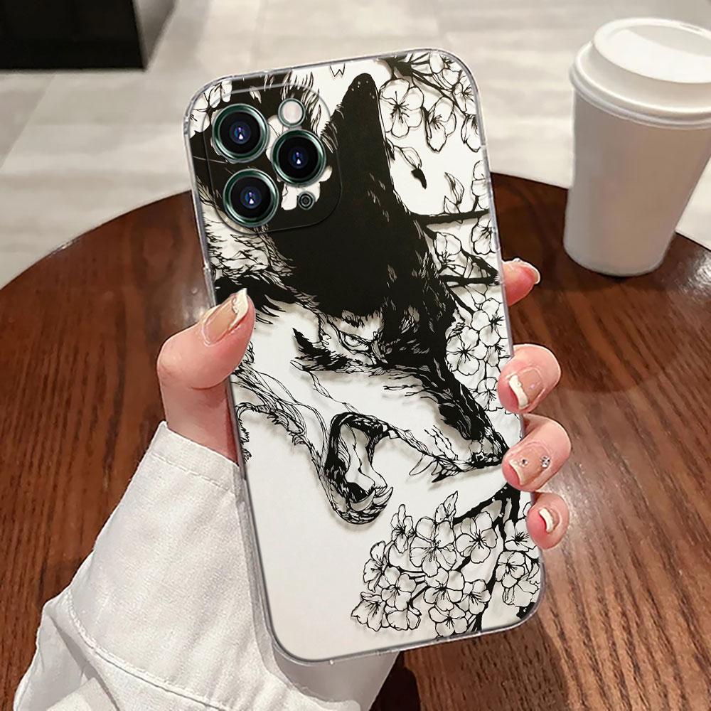 Волк Лев Тигр Животное Прозрачный Чехол Для Apple iPhone 17 16 15 14 13 12 11 Pro Max 16 Plus 16E 17Air 17Pro Чехол Для Телефона Funda